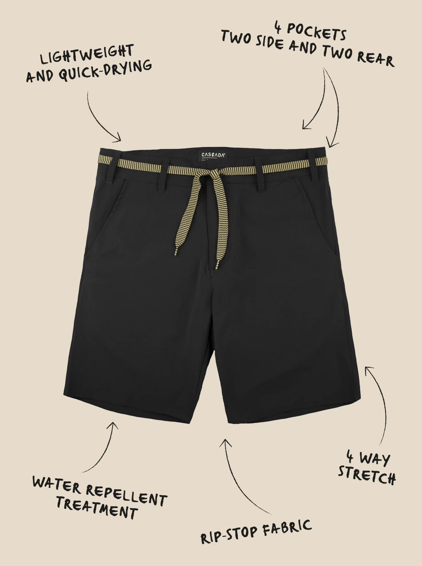 Lakewood Adventure Shorts II - Black - Image 12