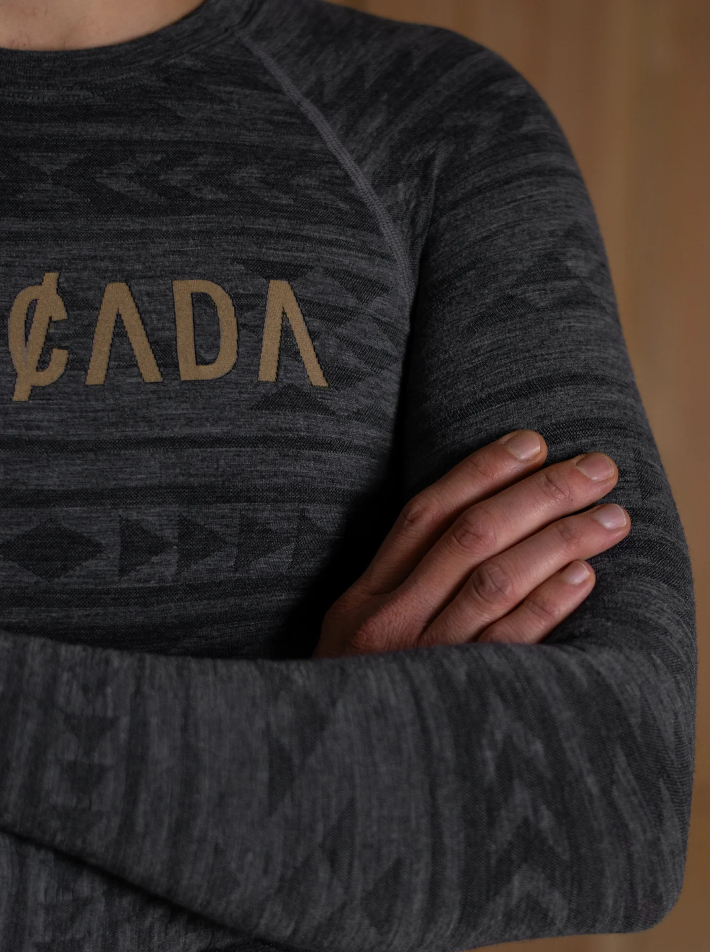Merino Base Layer Long Sleeve Unisex - Earth Black - Image 3
