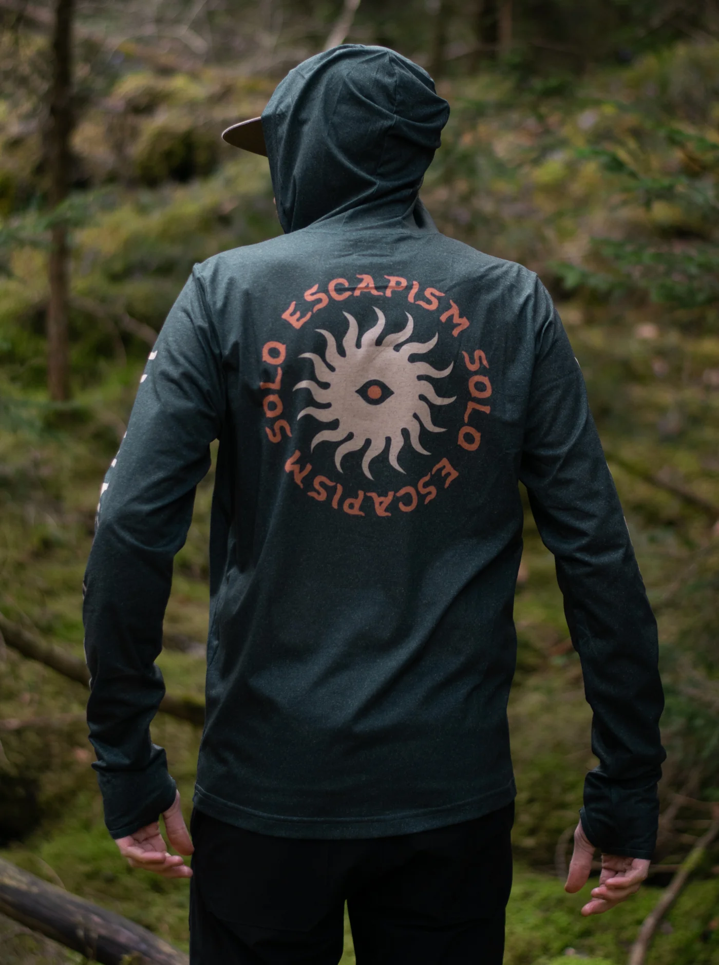 Trail T-Shirt Hoodie - Solo Escapism - Image 7