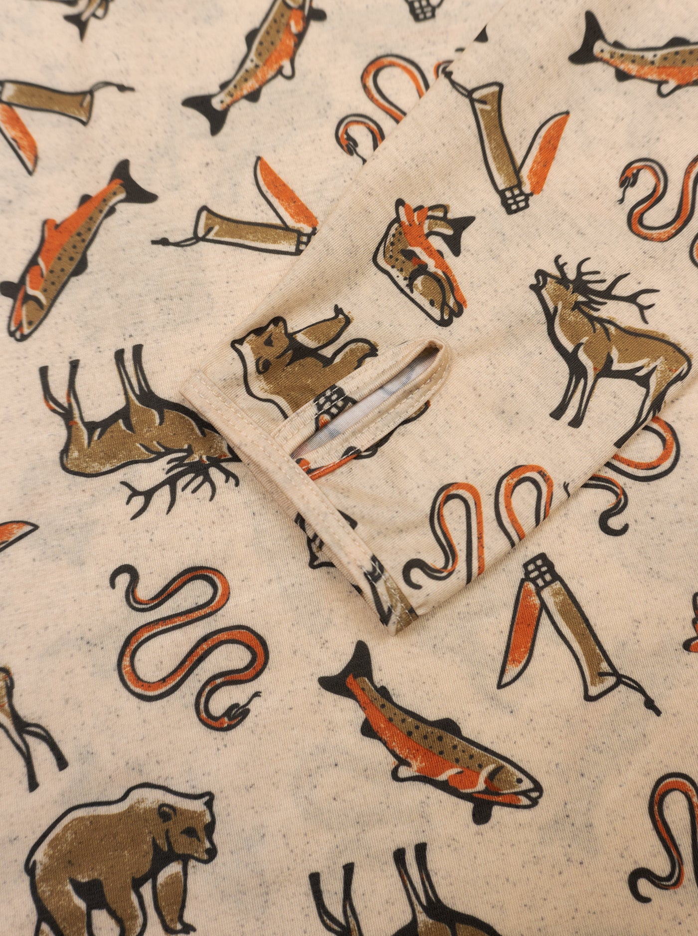Trail T-Shirt Hoodie - Wild Wander - Cream - Image 4