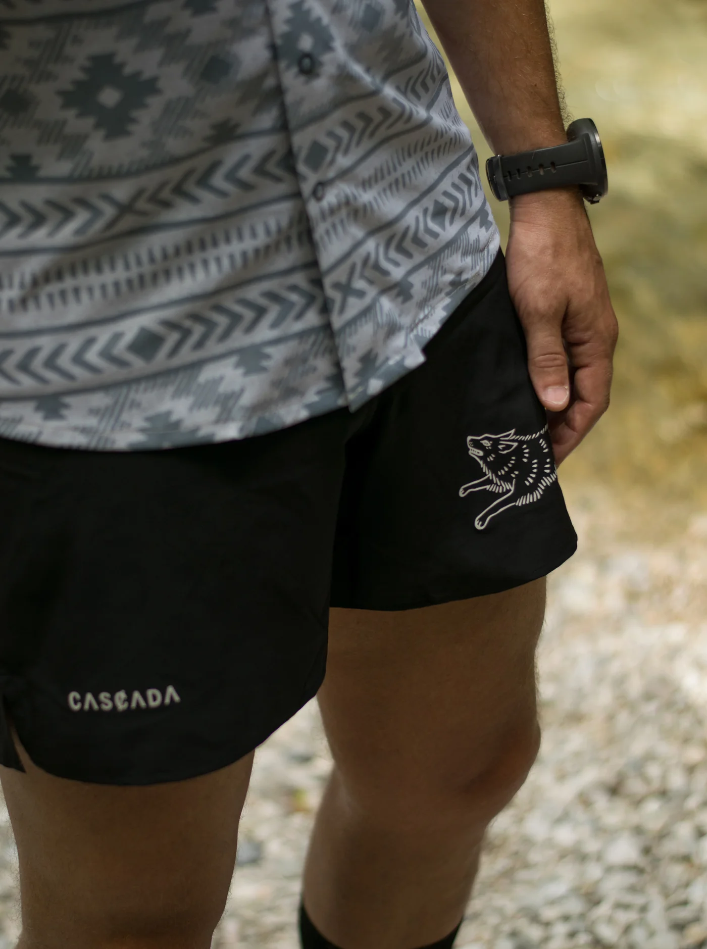 Wolf Running Shorts - Black - Image 6